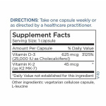 Metabolic Maintenance Vitamin D-3, 25,000 IU - Vitamin D Supplement with Vitamin K2 to Support Bone Health & Density - Contains Vitamin K2 MK-7 (60 Capsules) - Image 3