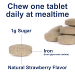 Carlson - Kid's Chewable Iron, 15 mg, Superior Absorption, Blood Health, Energy Production & Optimal Wellness, Natural Strawberry Flavor, 60 Tablets - Image 7