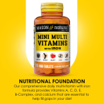 MASON NATURAL Mini Multi Vitamins with Iron, Vitamins A, C, D, E, B1, B2, B3, B6, B12, Folate and Calcium for Overall Health, 1 Year Supply - Image 5
