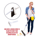 Candor Rotatable Push Broom | 63 Inch Long Lightweight Flexible Cleaning Brush Swiftly Glides Under Beds, Tables, Sofas, Ovens | Also Includes A Handy Brush to Clean The Broom | 18 Inch Head - Image 6