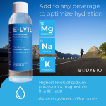 BodyBio Electrolytes for Hydration - 4 oz Concentrate | No Sugar | No Calories | Keto Electrolytes | Dehydration Recovery w. Magnesium + Potassium + Sodium | Relieves Cramps | Elyte - Image 5